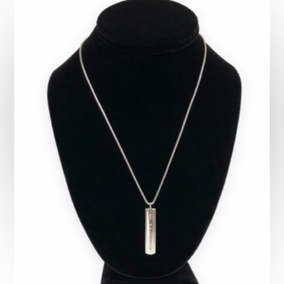 VINTAGE TIFFANY & CO. 1837 STERLING SILVER BAR PENDANT